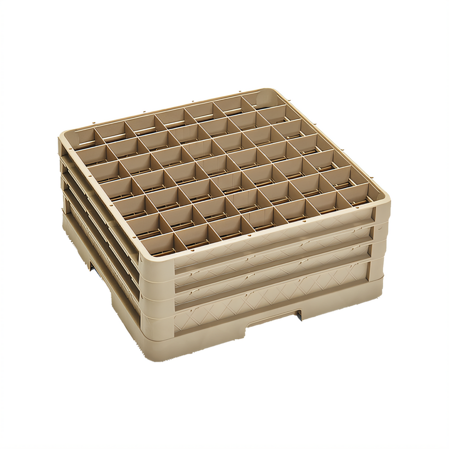Product image #1 for Traex Full-Size Closed-Wall 49-Compartment Beige Compartment Glass Rack