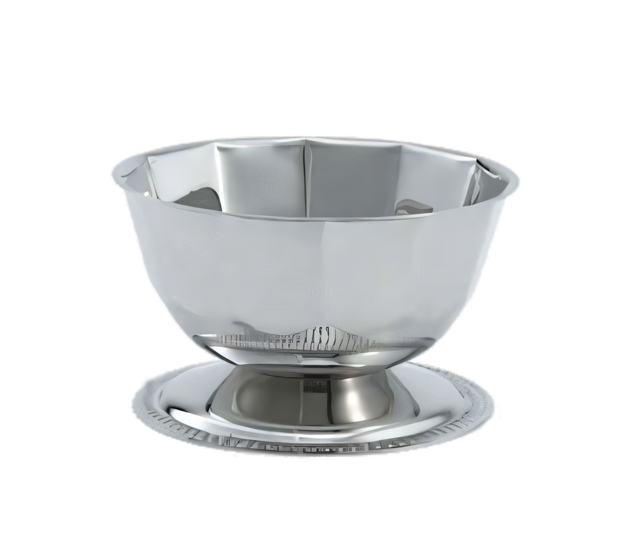 Product image #1 for Vollrath Paneled Stainless Steel Sherbet Bowl with Gadroon Base, 16 oz.