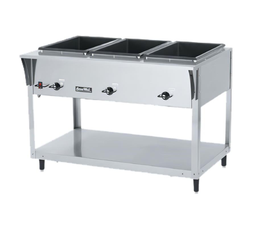 Product image #1 for Vollrath ServeWell SL 3-Well Stationary Electric Hot Food Table with Undershelf
