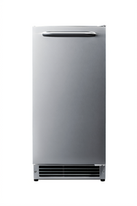 Summit Commercial 15-Inch Outdoor Crescent Cube Ice Maker with Insulated Storage Bin, 25 lb/Day