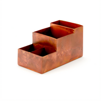 American Metalcraft Antique Copper 4-Compartment Coffee Caddy