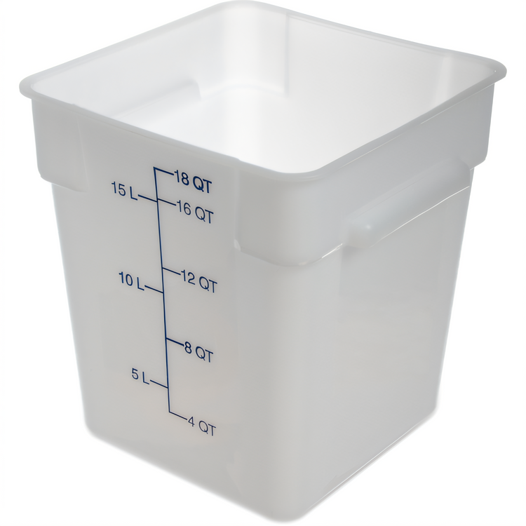 Product image #1 for CFS Brands 11965PE02 Squares Commercial Food Storage Containers Case of 6