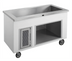 Thumbnail image #1 for Randell 3-Pan Mobile Ice-Cooled Cold Food Table with Open Storage Base