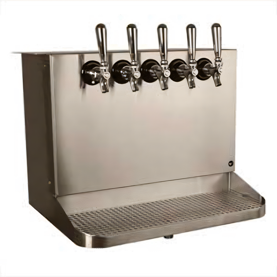 Product image #1 for Underbar 5-Faucet Kool-Rite Glycol-Cooled Draft Beer Dispenser with Drip Tray