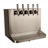 Underbar 5-Faucet Kool-Rite Glycol-Cooled Draft Beer Dispenser with Drip Tray