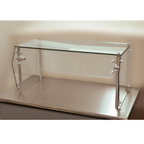 Thumbnail image #1 for Advance Tabco Sleek Shield GSG-18-144 Single-Sided Self-Service Food Shield, Glass Top, Stainless Steel, 144 x 18 x 18 Inches