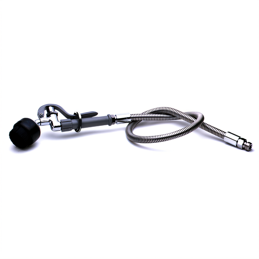 Product image #1 for Pre-Rinse Brush Spray Unit with Automatic Shut-Off and 44-Inch Flexible Stainless Steel Hose