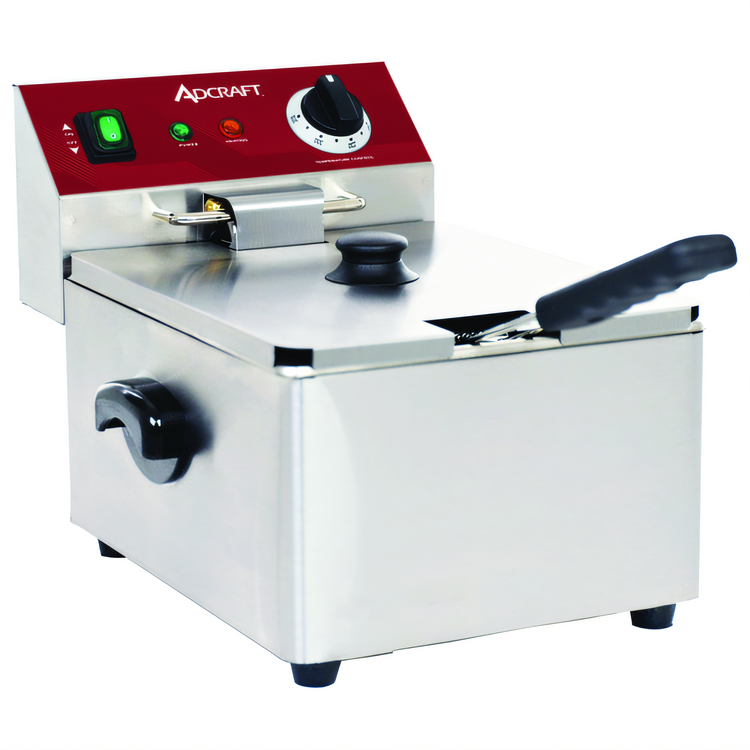 Product image #1 for Adcraft Countertop Electric Deep Fryer, 10 lb Oil Capacity, Stainless Steel, 120V