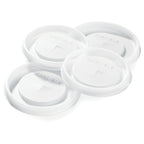 Thumbnail image #1 for CFS Brands 5506L30 Disposable Lid for 9-1/2 oz Stackable Tumbler, Straw-Slotted, Translucent Polystyrene