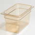 Thumbnail image #1 for StorPlus High Heat 1/4 Size 6-Inch Deep Hot Food Pan, 4 Qt, Amber Polyethersulfone