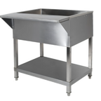 Thumbnail image #1 for Klinger's Trading CP5 78-Inch Stationary Ice-Cooled 5-Pan Cold Pan Table with Stainless Steel Top