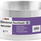 Thumbnail image #1 for Winco Elemental ALBH-18 18 qt Aluminum Brazier, 16-1/4" x 5-3/8", 6mm, Without Cover