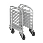 Thumbnail image #1 for Channel Manufacturing HT307N Half-Size Nesting Aluminum Bun Pan Rack, End Load, 7-Pan, 3-Inch Spacing, 5-Inch Casters