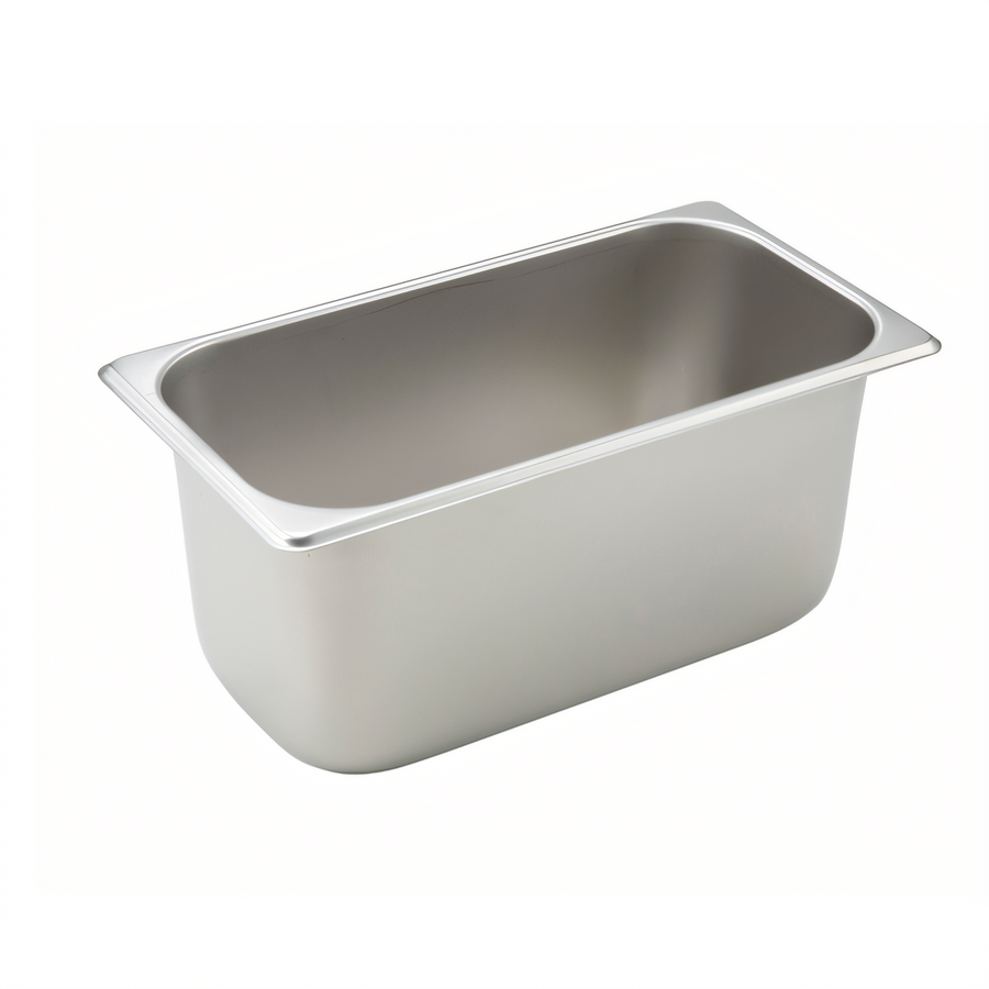 Product image #1 for Winco 1/3 Size Straight-Sided Solid Steam Table Hotel Pan, 6-Inch Deep, 25 Gauge Stainless Steel