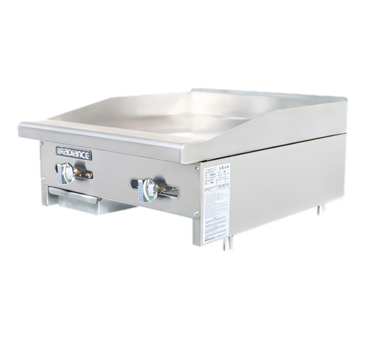 Product image #1 for Turbo Air Bake Tech Radiance 24-Inch Countertop Manual Gas Griddle, 44,000 BTU