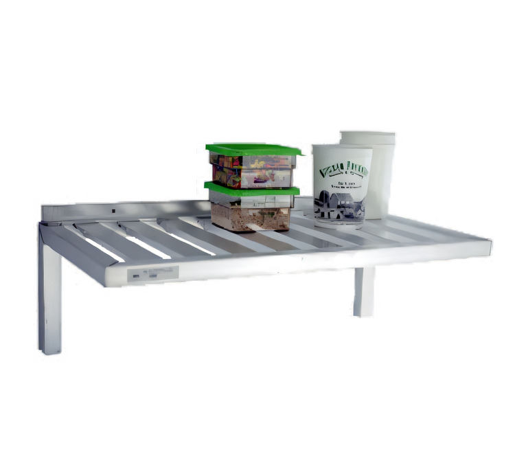 Product image #1 for New Age 60-Inch Wall-Mounted T-Bar Shelf, 20-Inch Deep, Aluminum, 500 lb Capacity