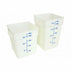 Thumbnail image #1 for 4 Quart Square White Polypropylene Food Storage Container