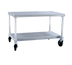 Thumbnail image #1 for New Age Mobile Aluminum Equipment Stand with Adjustable Undershelf, 72 x 24 x 24 Inches