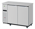 Thumbnail image #1 for Turbo Air Super Deluxe Narrow Two-Section Solid Door Back Bar Cooler, 12.2 Cu. Ft., Self-Contained Side-Mount, Stainless Steel