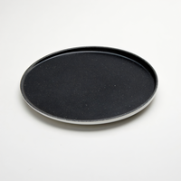 Lift Collection 11-3/4-Inch Round BPA-Free Melamine Plate, White with Black Speckles