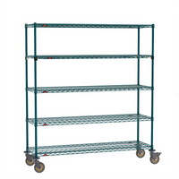 Metro Super Erecta 5-Tier Wire Stem Caster Cart, 60