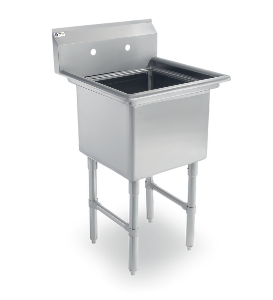 Product image #1 for Steel Works Stainless 1-Compartment Stainless Steel Sink with Legs, 15 x 15 x 12 Inch Bowl