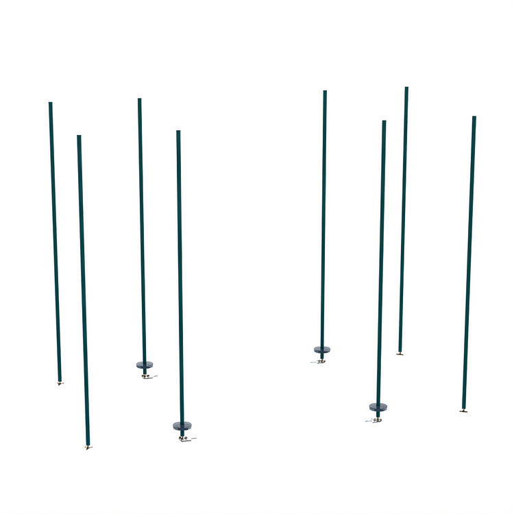 Product image #1 for qwikTRAK High Density Track Shelving Stationary End Unit Kit, Metroseal 3 Epoxy-Coated, 74-Inch Posts
