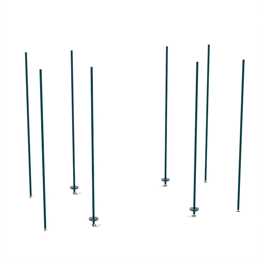 Product image #1 for qwikTRAK High Density Track Shelving Stationary End Unit Kit, Metroseal 3 Epoxy-Coated, 74-Inch Posts
