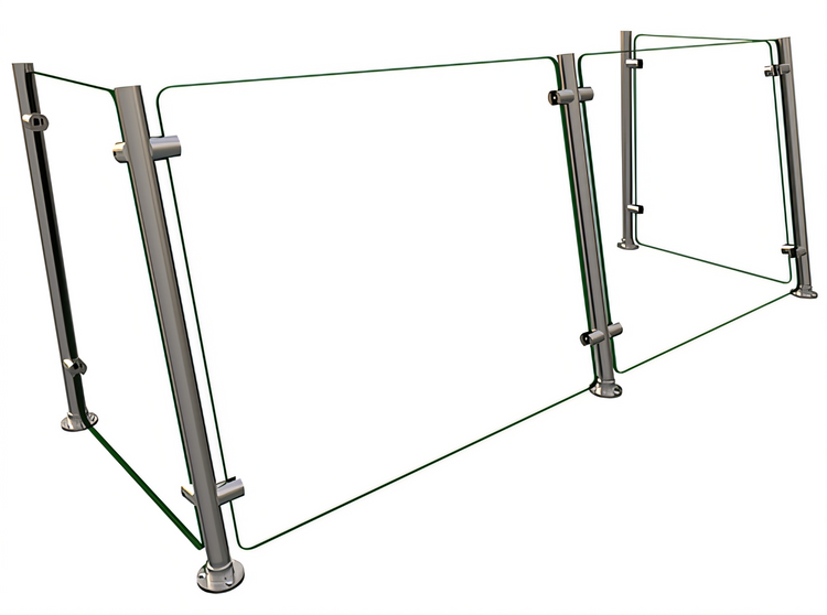 Product image #1 for Hatco Flav-R-Shield EP15-48 2-Bay Full-Service Pass-Over Sneeze Guard, 48 x 18 x 22 Inches
