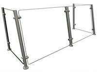 Hatco Flav-R-Shield EP15-48 2-Bay Full-Service Pass-Over Sneeze Guard, 48 x 18 x 22 Inches