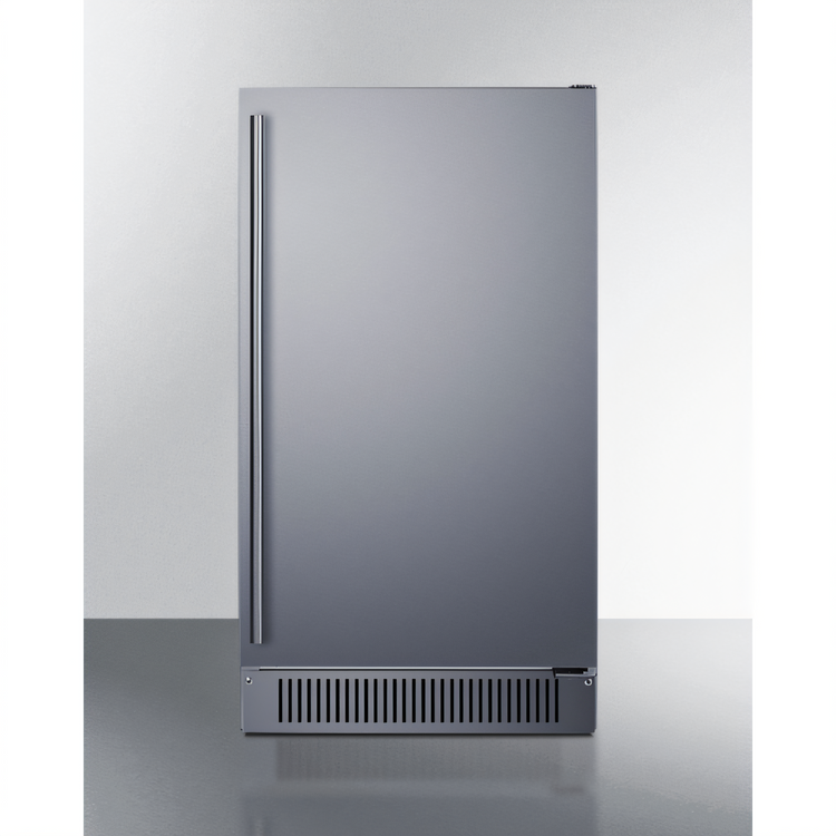 Product image #1 for Summit Commercial 18-Inch Built-In/Freestanding Outdoor Clear Ice Maker, 60 lb. Daily Output, Stainless Steel