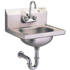 Thumbnail image #1 for Eagle Group HSA-10-FA-3VP Wall-Mounted 304 Stainless Steel Hand Sink with Gooseneck Faucet and Plumbing Included Case of 3