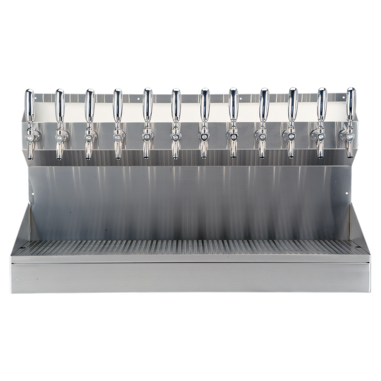 Product image #1 for Kronos 12-Faucet Wall-Mount Glycol-Cooled Draft Tower with Integrated Drip Tray