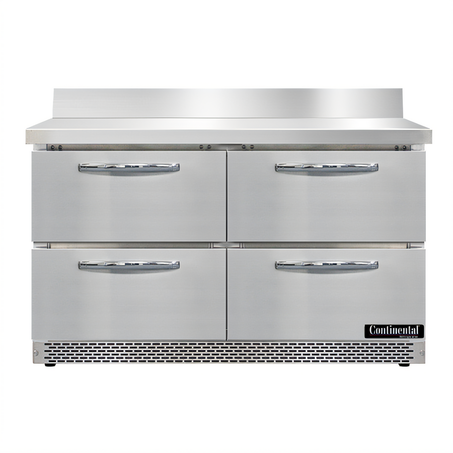 Product image #1 for Continental Refrigerator SWF48NBS-FB-D 48" Two-Section Worktop Freezer with Drawers and Backsplash