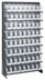 Thumbnail image #1 for Quantum Sloped Single-Sided Steel Pick Rack with 8 Shelves and 64 Clear Bins