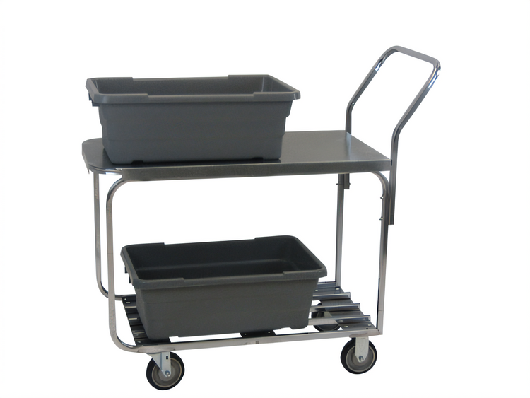 Product image #1 for Channel 2-Shelf Galvanized Deck Stocking/Marking Truck with Chrome-Plated Steel Construction