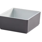 Thumbnail image #1 for American Metalcraft UBS16GE 16 oz Square Melamine Bowl, Graphite, 4-1/2" x 2" Case of 24