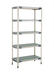 Thumbnail image #1 for MetroMax i Blue 5-Shelf Stationary Polymer Shelving Starter Unit, 36W x 18D x 74H