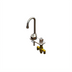 Thumbnail image #1 for ChekPoint Touchless Electronic Deck-Mount Gooseneck Faucet with 4-Inch Centers, Chrome-Plated Brass, 0.5 GPM