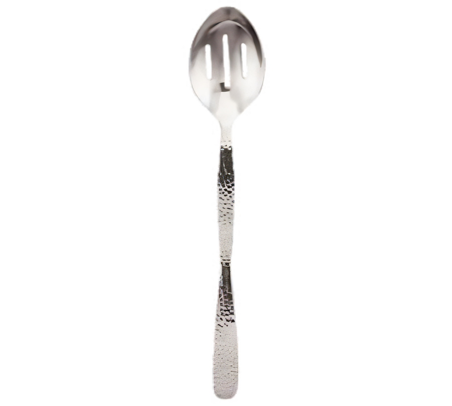 Product image #1 for American Metalcraft Hammered Stainless Steel 12-Inch Slotted Buffet Spoon