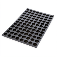 Silikomart Pomponette 96-Cavity Silicone Mold, 1/2-Ounce Pieces, Black