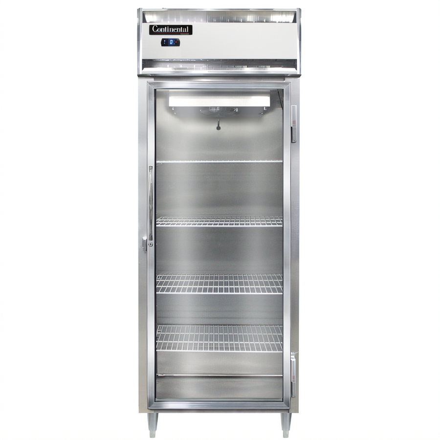 Product image #1 for Continental Refrigerator D1FESNSSGD Designer Line 1-Section Extra-Wide Shallow Depth Reach-In Display Freezer with Glass Door