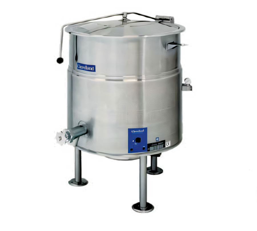 Product image #1 for 30-Gallon Stationary Electric Tri-Leg Steam Kettle, 2/3 Steam Jacket