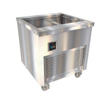 Thumbnail image #1 for Duke Manufacturing Thurmaduke TCM-32SS-N7 Mobile 32-Inch Stainless Steel Cold Food Unit with 8-Inch Mechanical Cold Pan and Touchscreen Control