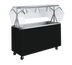 Thumbnail image #1 for Vollrath 2-Series Affordable Portable 4-Pan Non-Refrigerated Cold Food Station with Buffet Breath Guard, Lights, and Sliding Door Storage Base, 60 Inch, Black