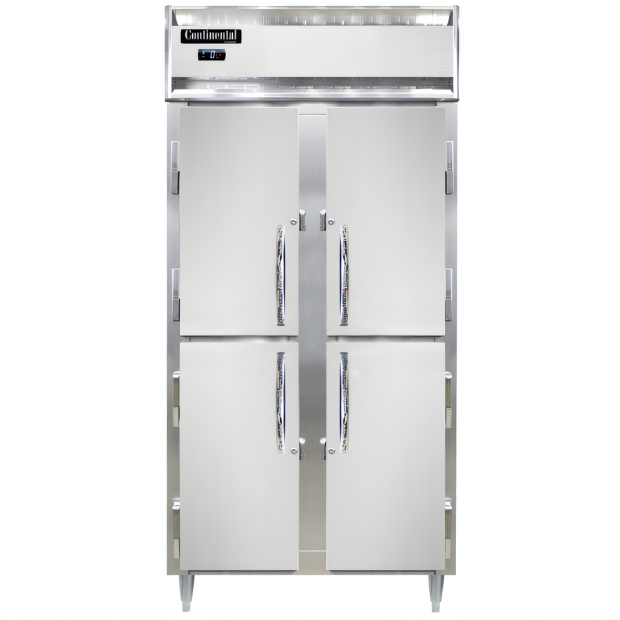 Product image #1 for Continental Refrigerator D2FSENSSHD Designer Slim Line Two-Section Reach-In Freezer with Half-Height Solid Doors