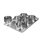 Thumbnail image #1 for American Metalcraft SR6073 Cake Ring, 7-inch ID x 3-inch Deep, 20-Gauge Stainless Steel Case of 6