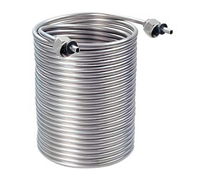 Stainless Steel Cooling Coil, 70 Ft x 5/16-Inch OD, Tightly Wrapped