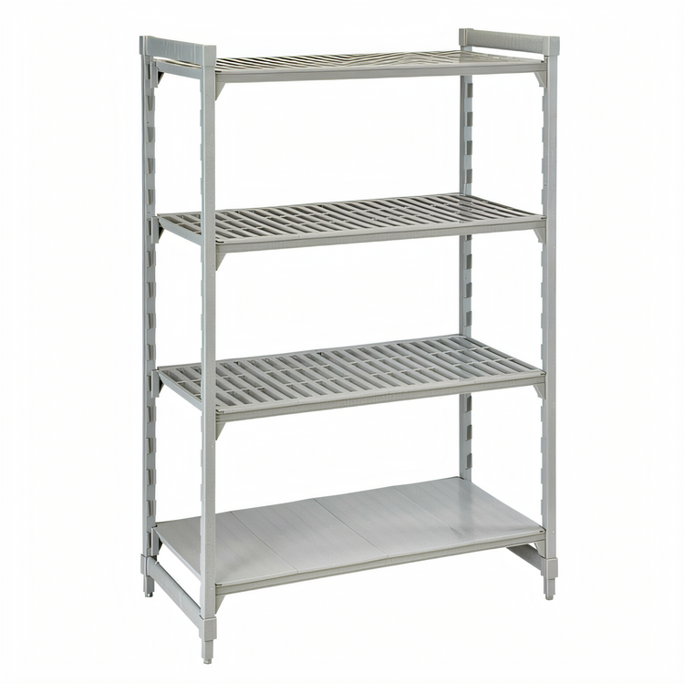 Product image #2 for Camshelving Premium 4-Tier Stationary Starter Polymer Shelving Unit, 24" Deep x 72" Wide x 84" High, Vented and Solid