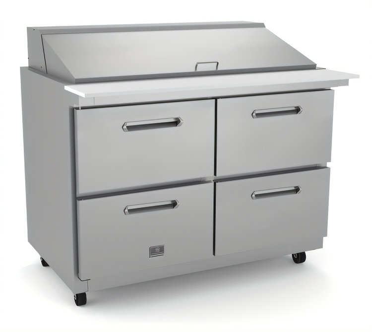 Product image #2 for Kelvinator Commercial 48-Inch Two-Section Mega Top Refrigerated Sandwich/Salad Prep Table with 4 Drawers